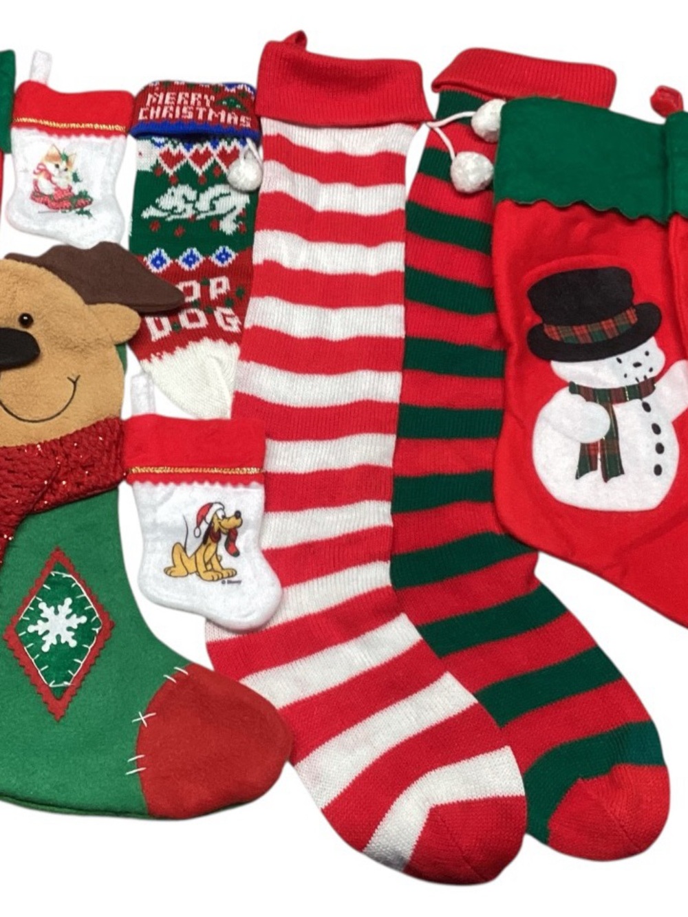 Lot of different Christmas Stockings little,Big,Dog,Reindeer